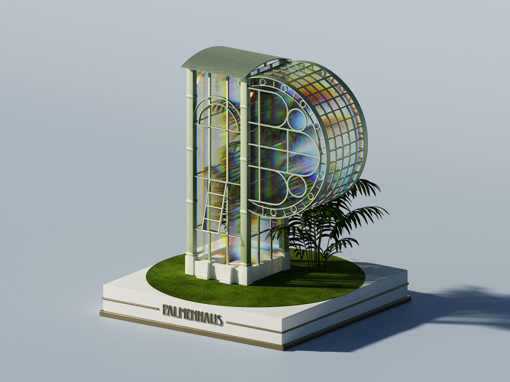 3D Illustration Buchstabe P